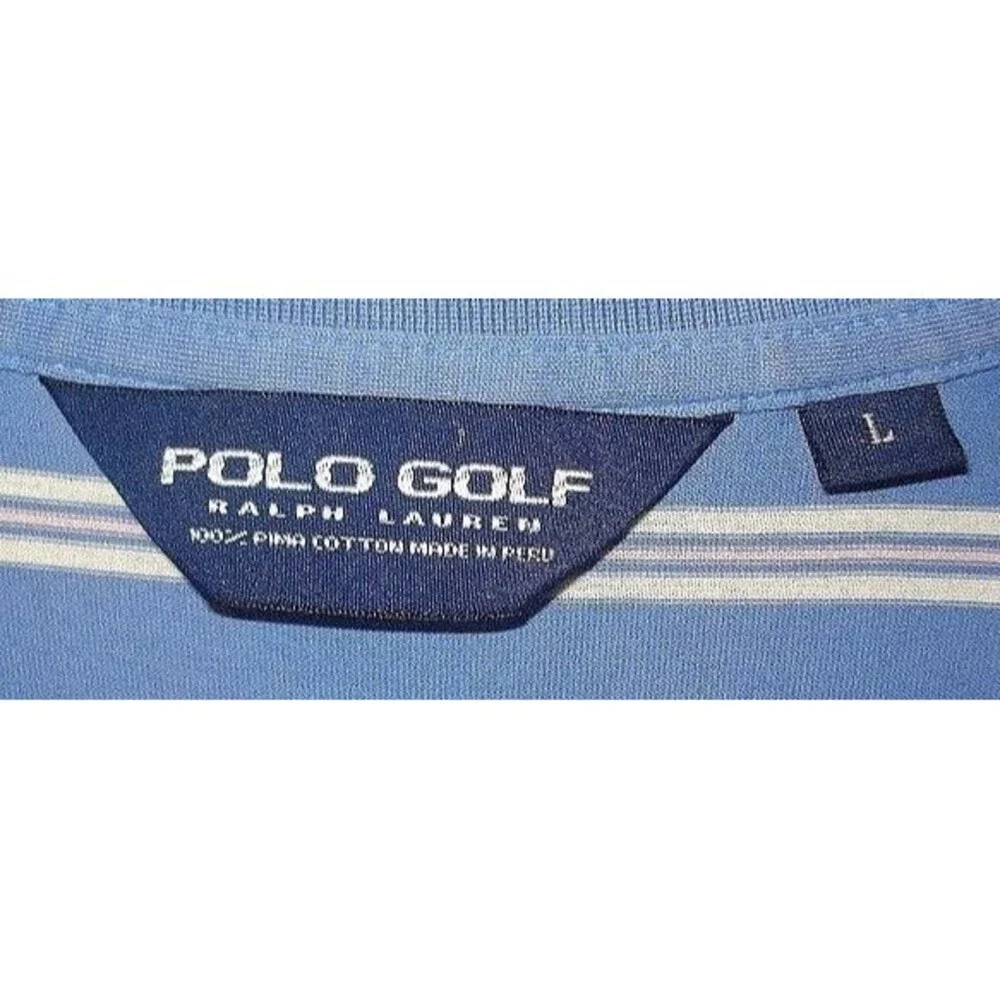 Ralph Lauren Polo Golf Shirt Linville Golf Club Pima Cotton Mens SIZE L